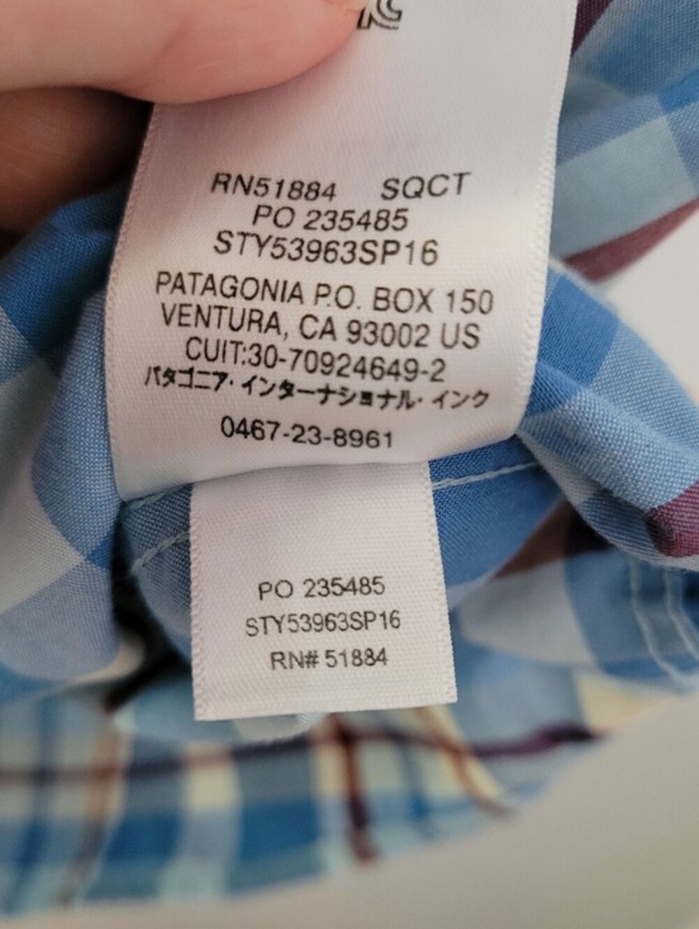 Patagonia Men's Fezzman Short Sleeve Button Down Shirt Size L Blue Red Plaid - Picture 7 of 9